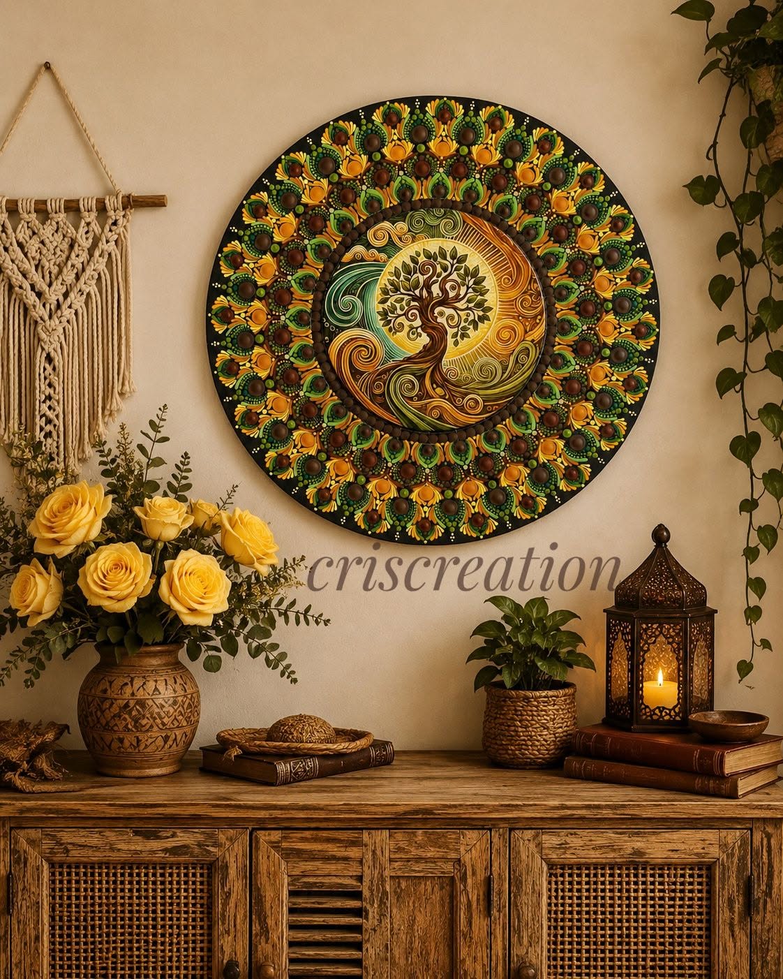 007. Mandala életfával- 40 cm