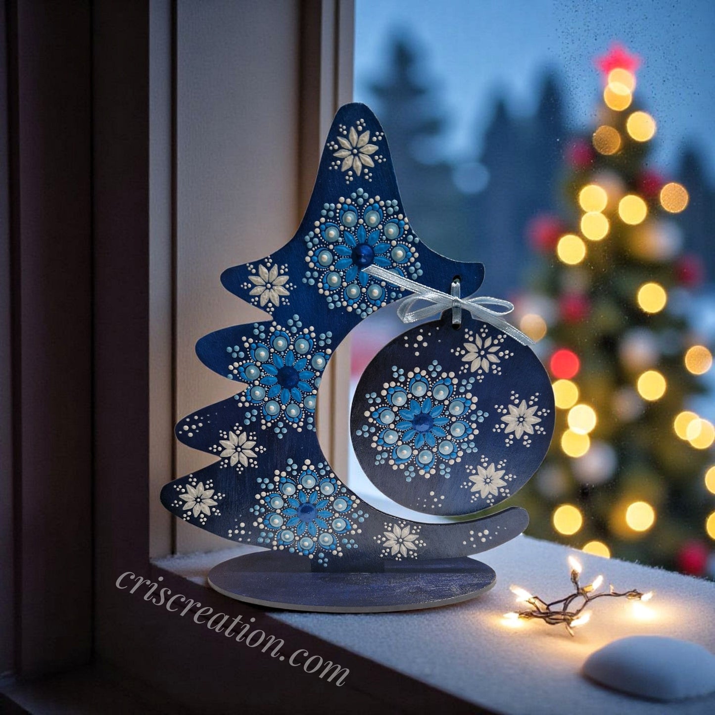 Karácsonyfa dísszel - 20,5x17,5 cm