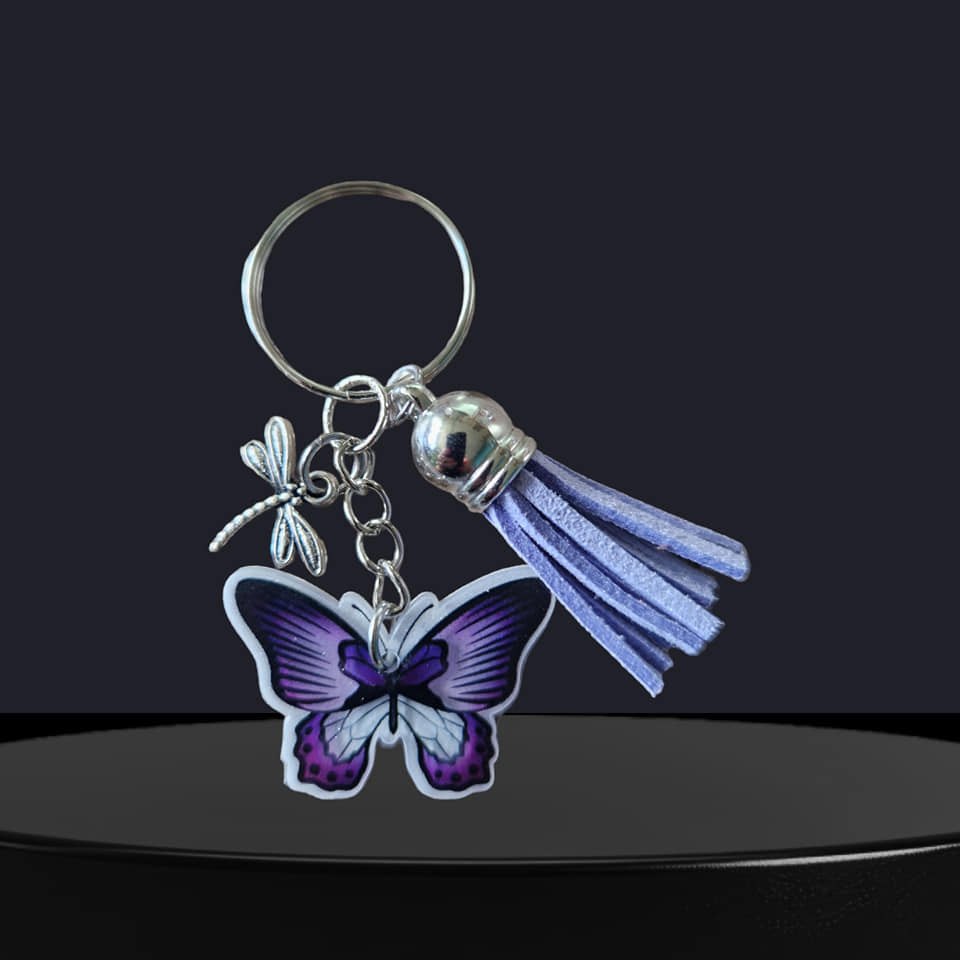 Pillangós kulcstartó kb. 7 cm