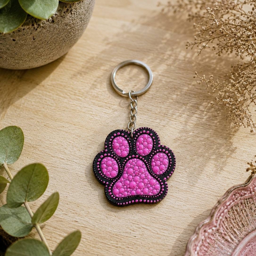 "Pink tappancs" kulcstartó - 5,3x5 cm