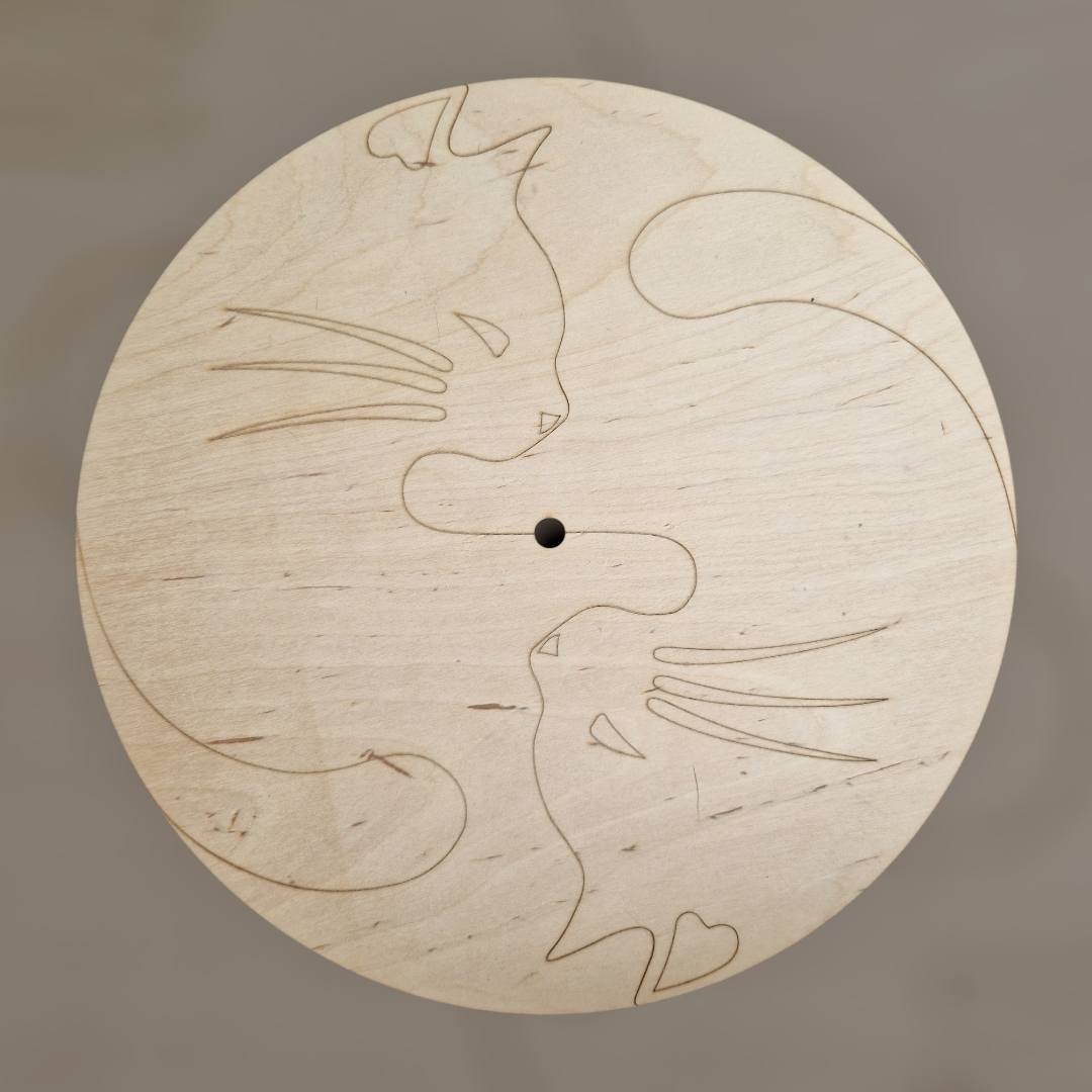 Óralap cicákkal - 25 cm