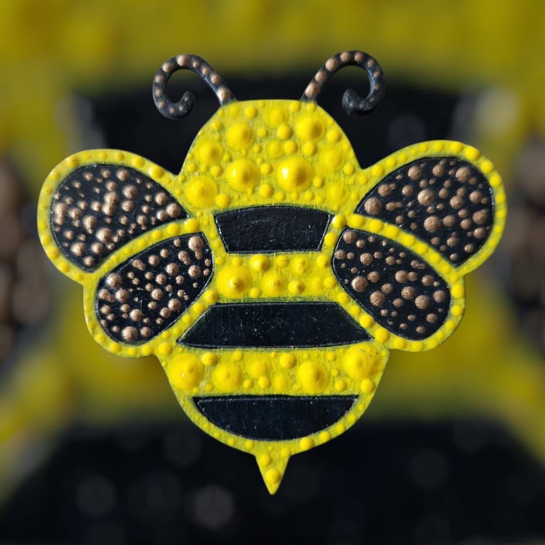 Hűtőmágnes méhecske - 6,5x6 cm