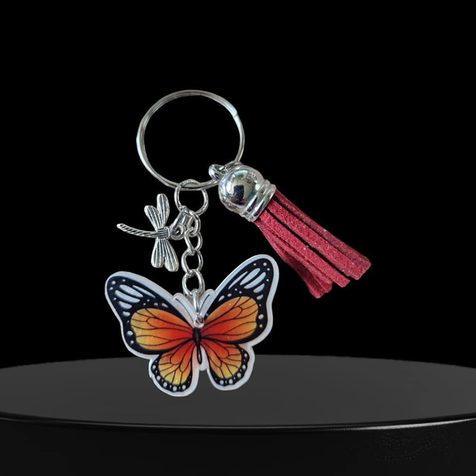 Pillangós kulcstartó kb. 7 cm