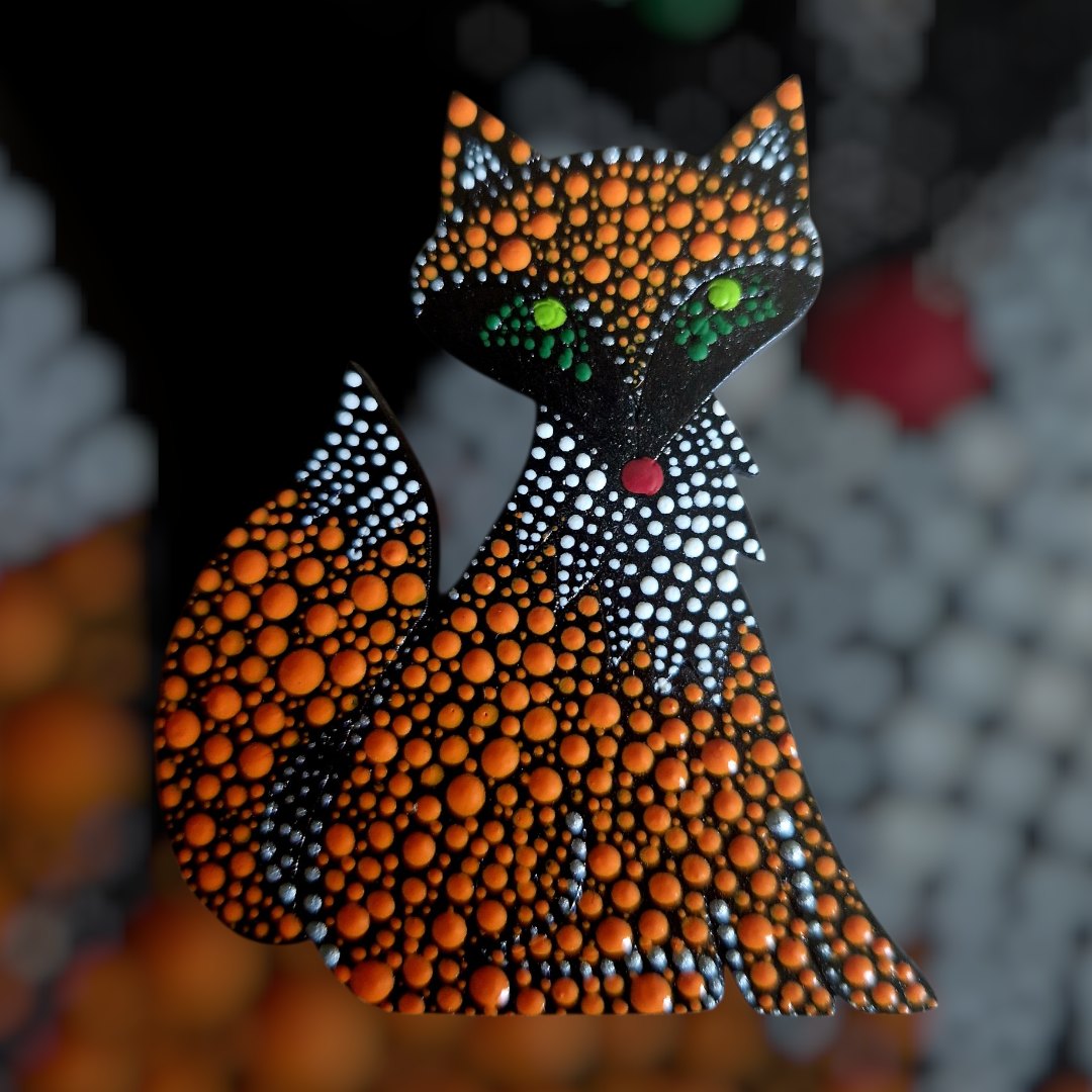 Hűtőmágnes "róka"- 7x6 cm