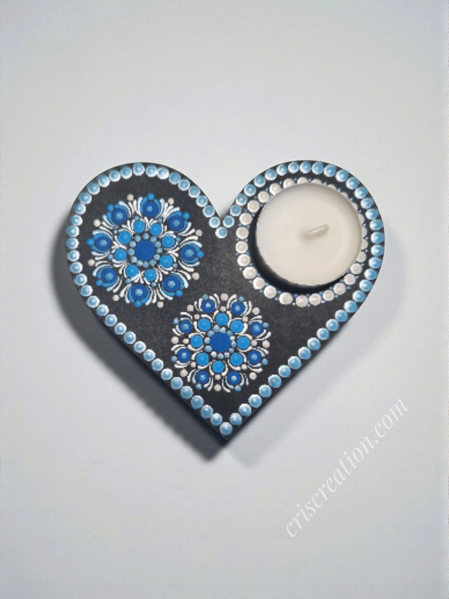 Mécsestartó szív - 12x11 cm