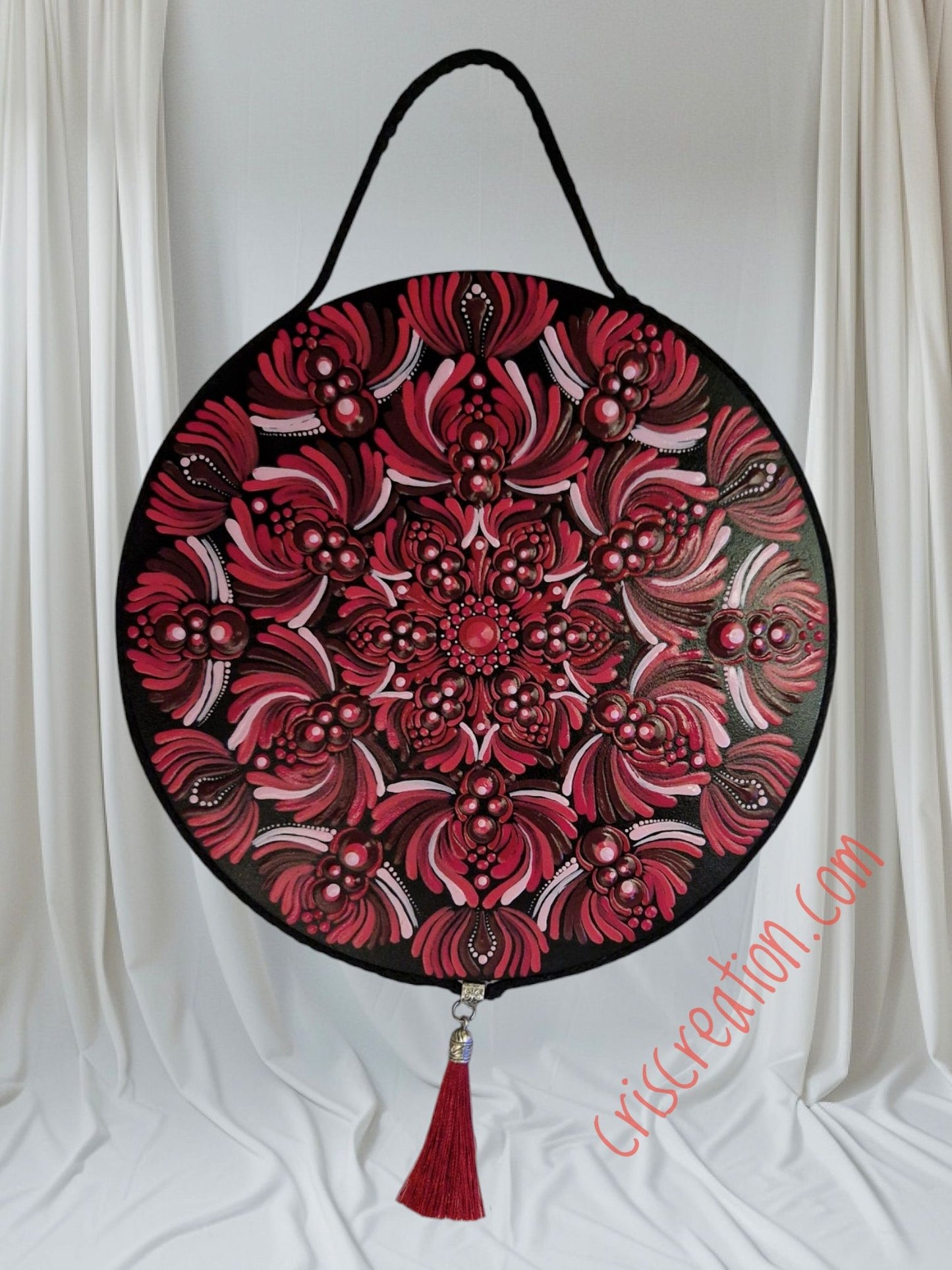 Mandala zsinórral, rojttal - 20 cm