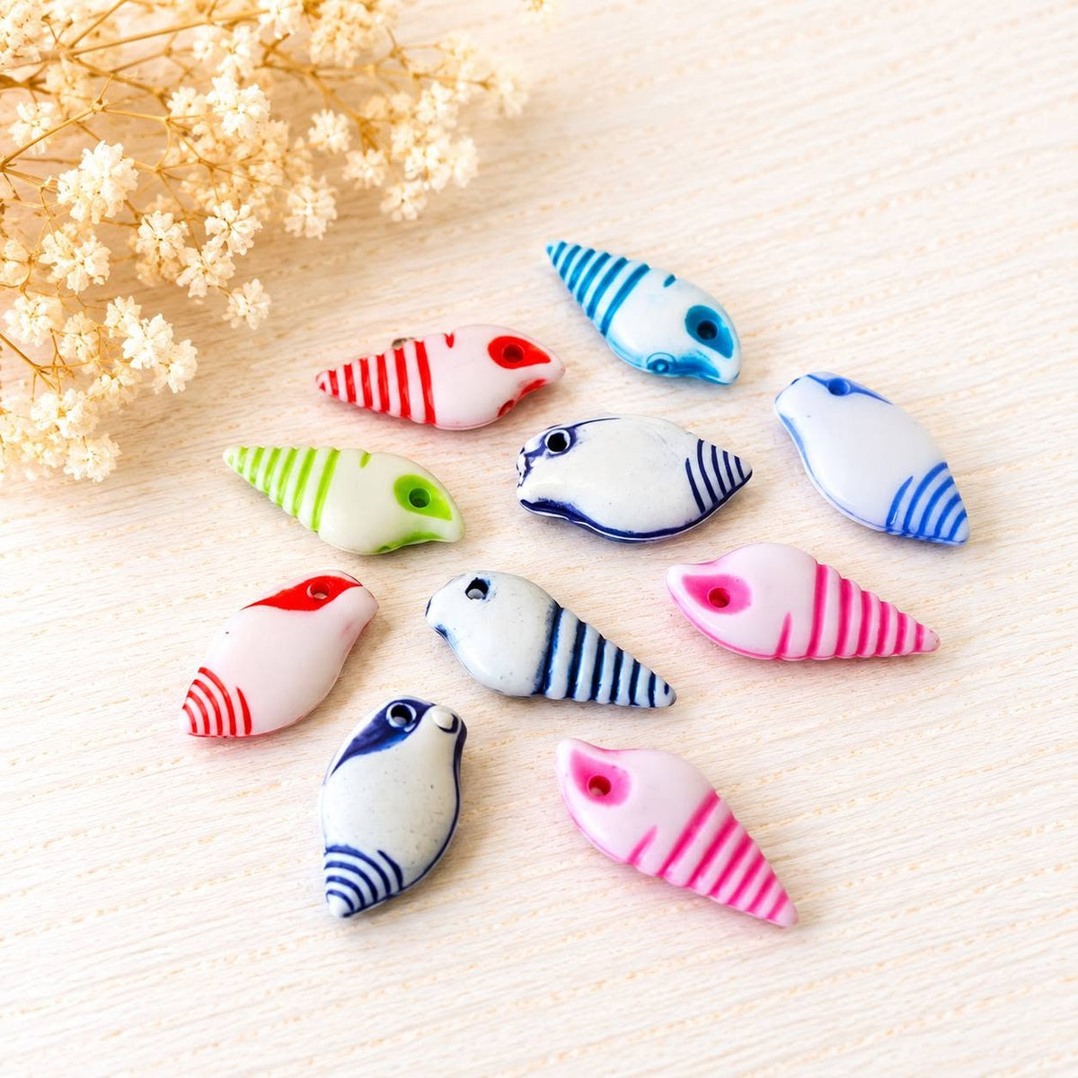 30. Tengerpart stílusú charm - 10 db 1-2 cm