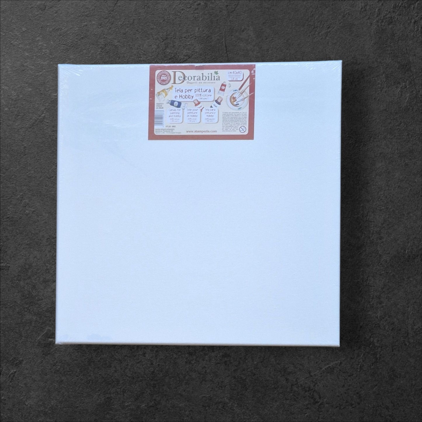 Feszített vászon 40x40 cm - fehér