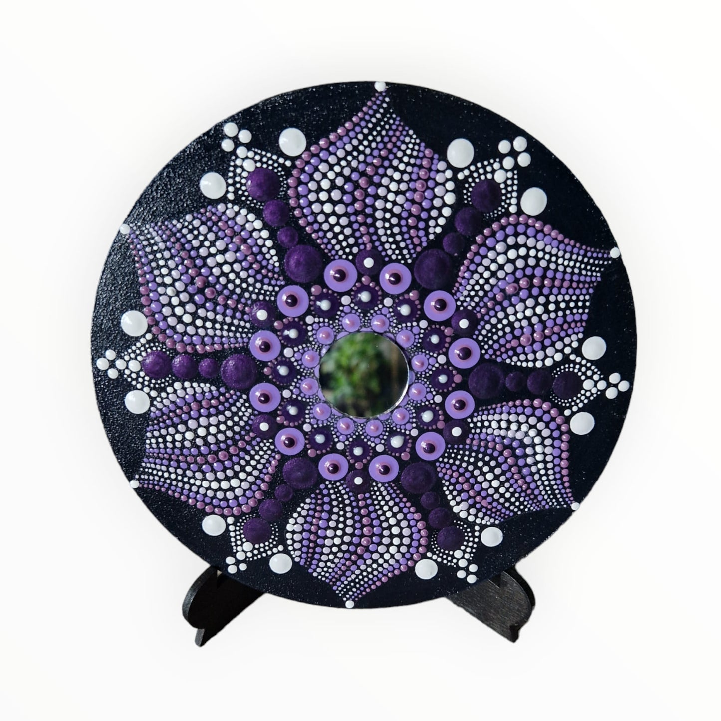 Lila mandala képtartóval- 15 cm