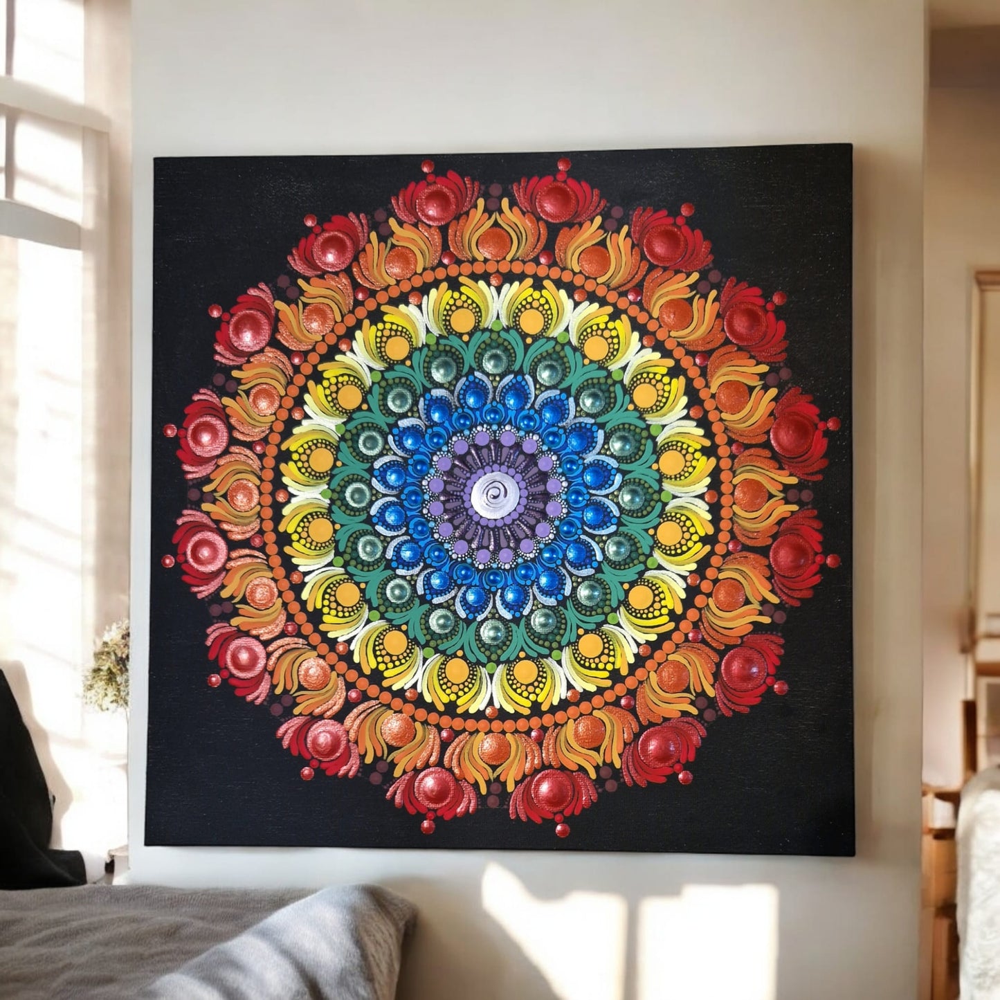 "Egyensúly" Mandala - 33x33 cm