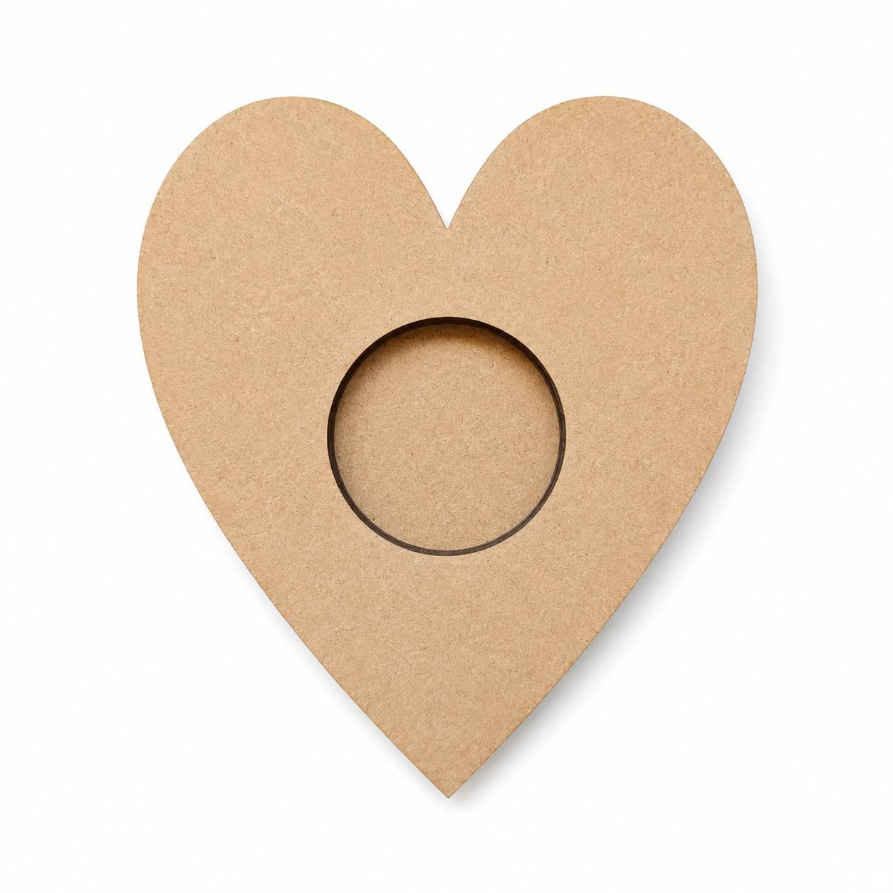 009. Mécsestartó Szív - lézervágott MDF - 12x10x1,2 cm