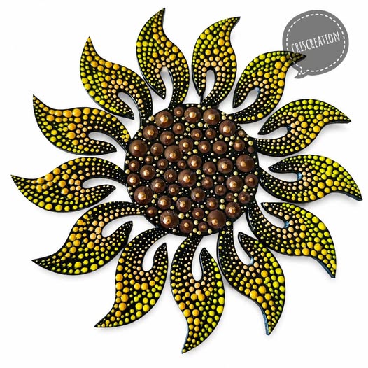 Napraforgó hűtőmágnes - 10 cm