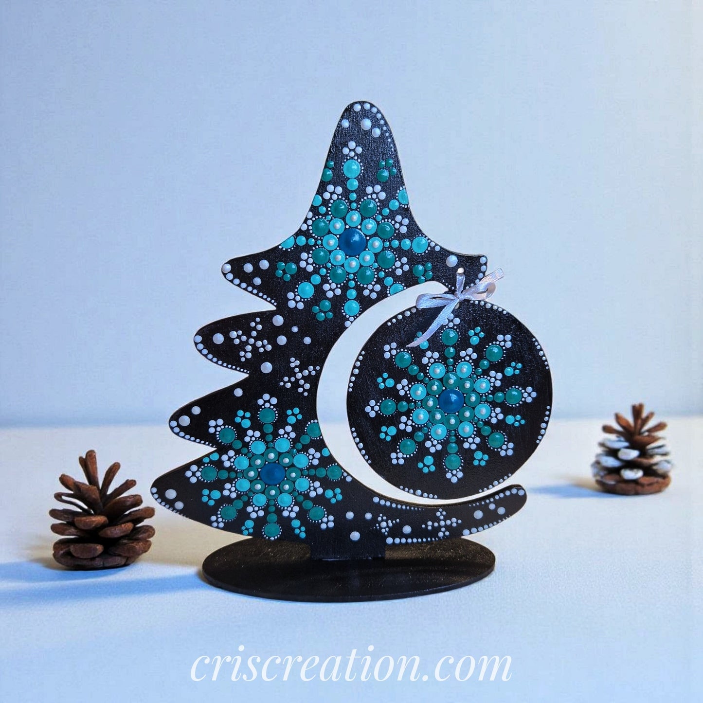 Karácsonyfa dísszel - 20,5x17,5 cm