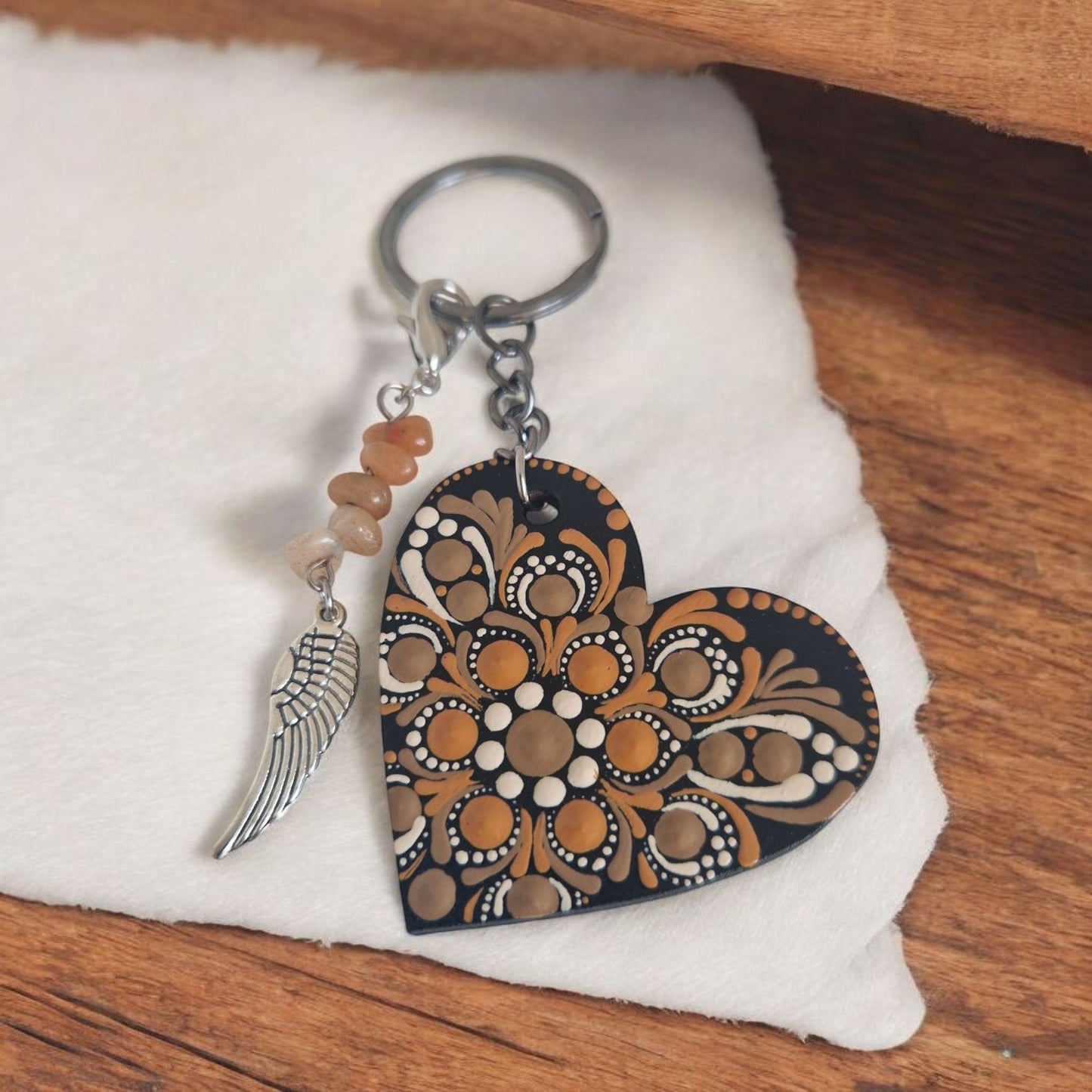 Kulcstartó szív - 5,5x5 cm