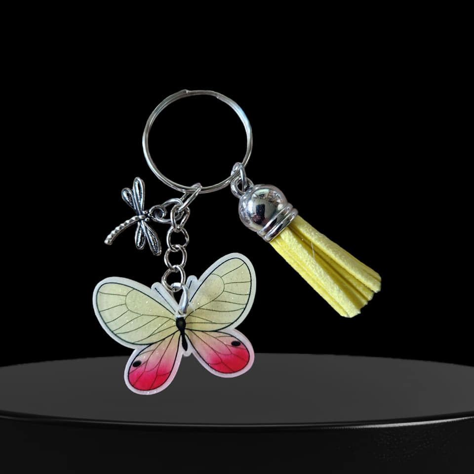 Pillangós kulcstartó kb. 7 cm