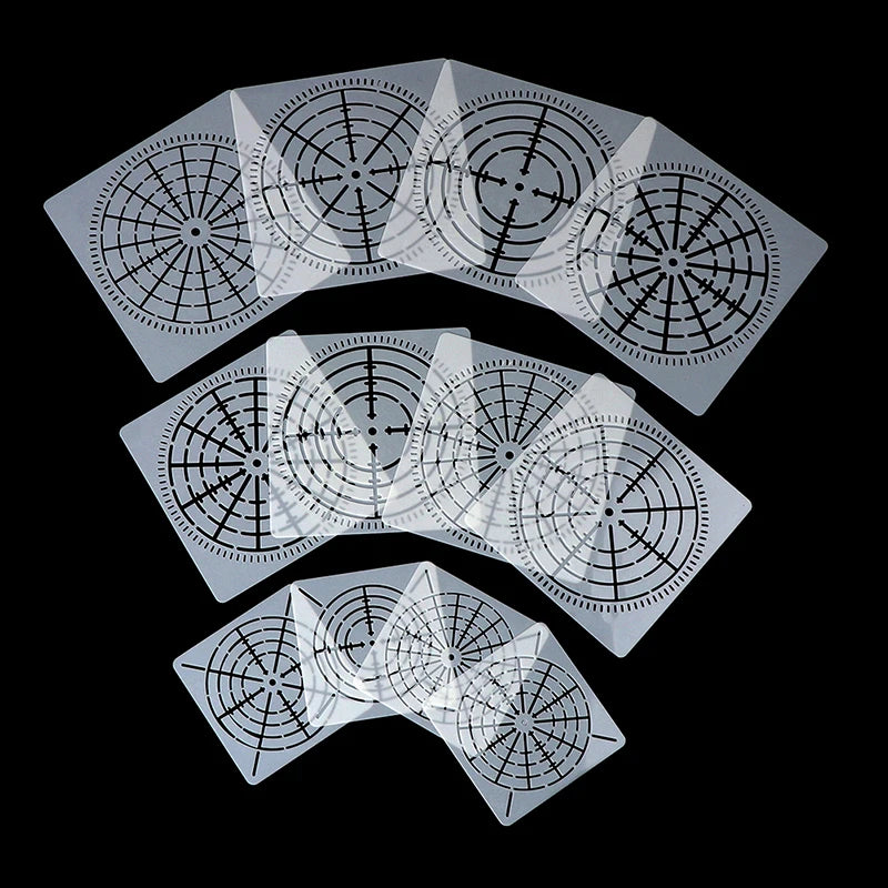 Mandala rajzoló sablon 12 db-os szett