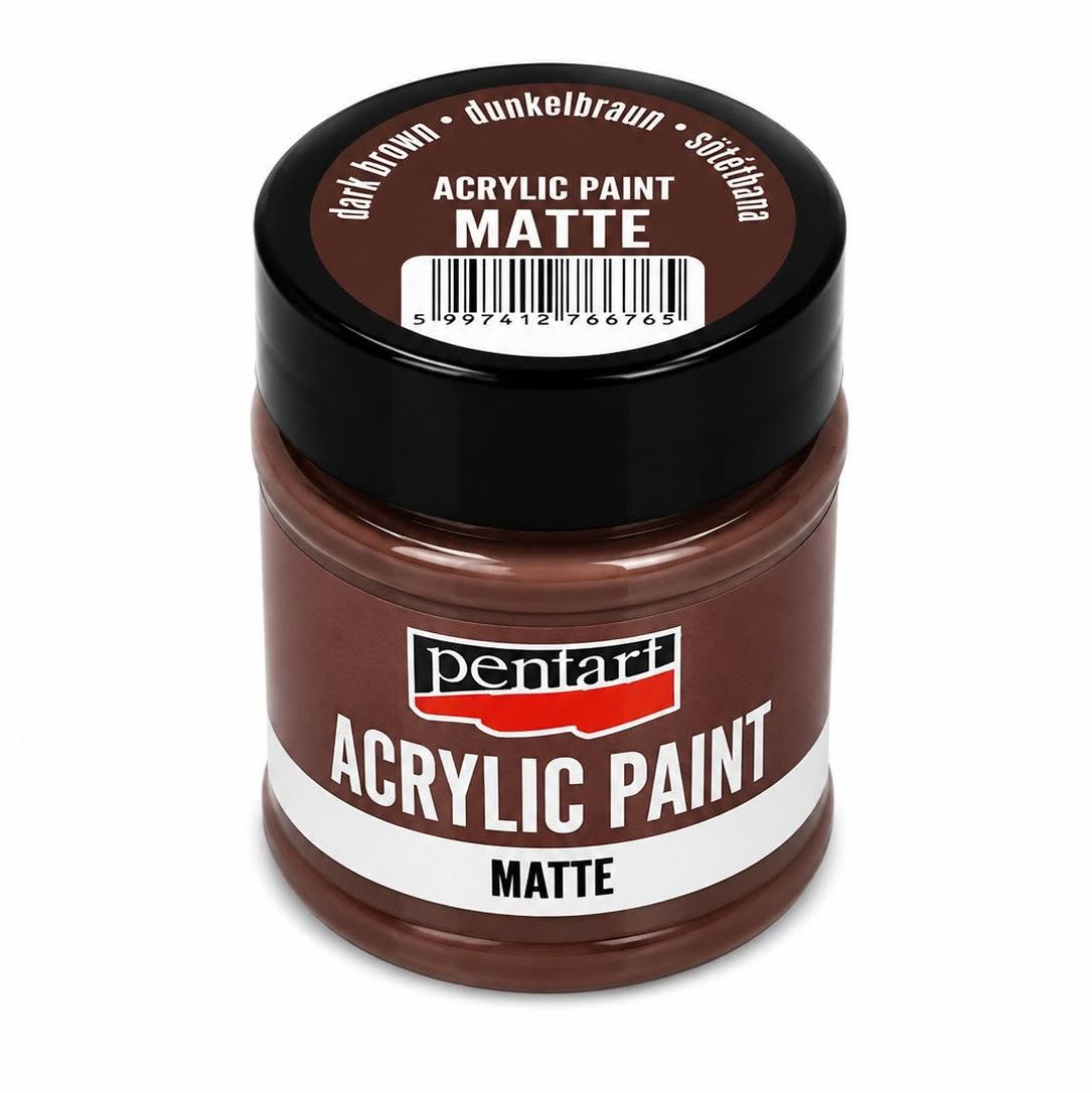 Pentart matt akrilfesték 50 ml sötétbarna