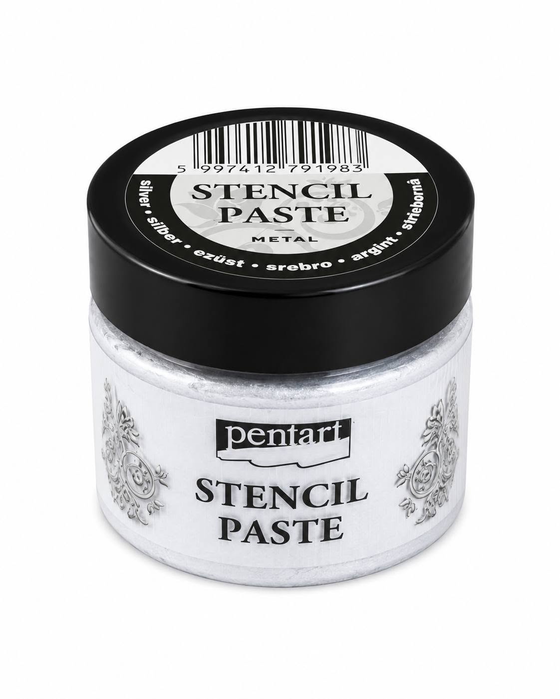 Stencilező paszta metál 50 ml - ezüst