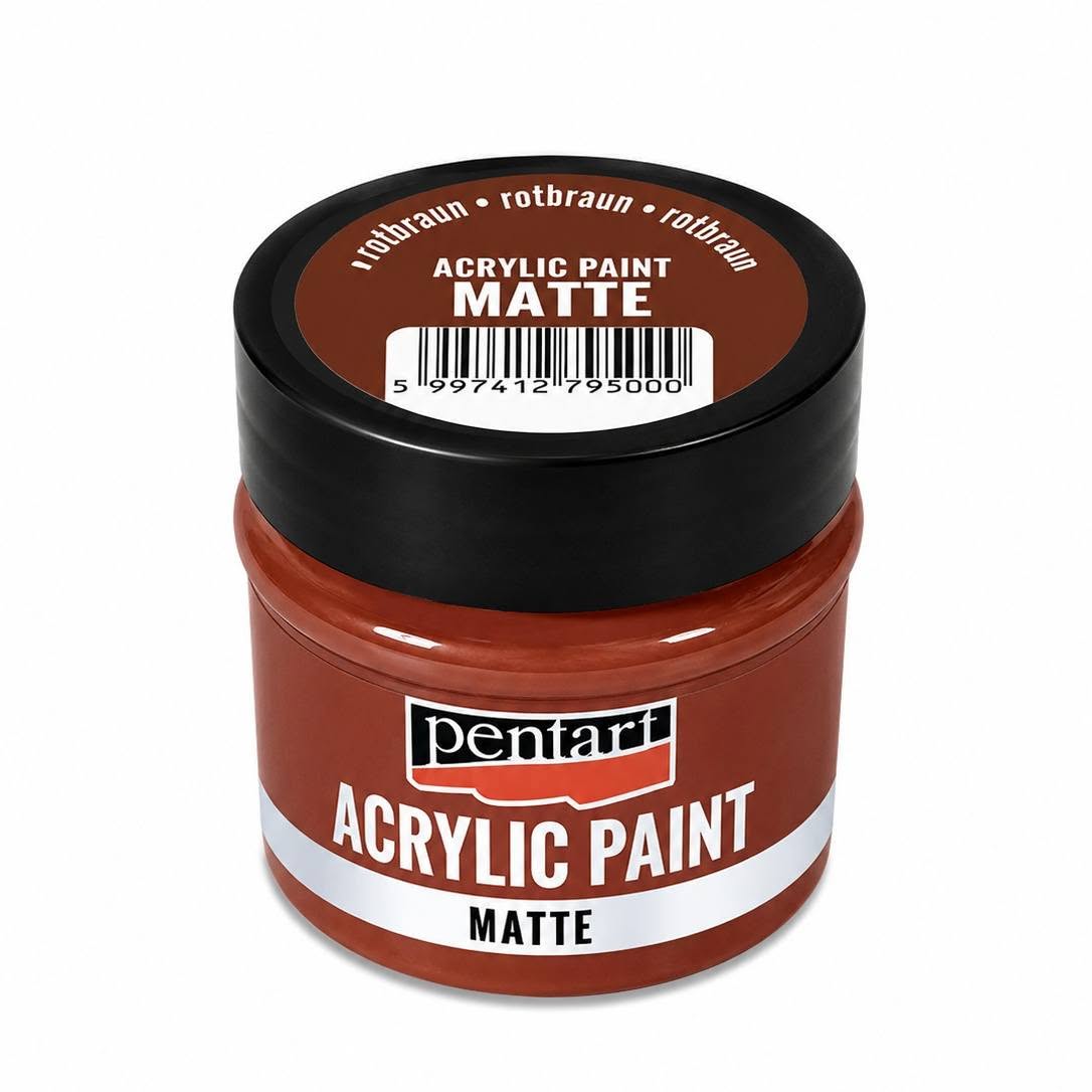 Pentart matt akrilfesték 50 ml vörösbarna