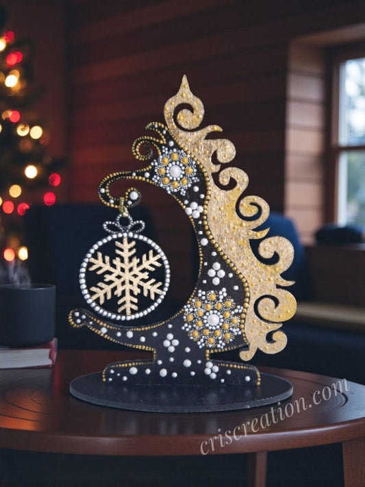 Karácsonyfa dísszel - 20x15 cm