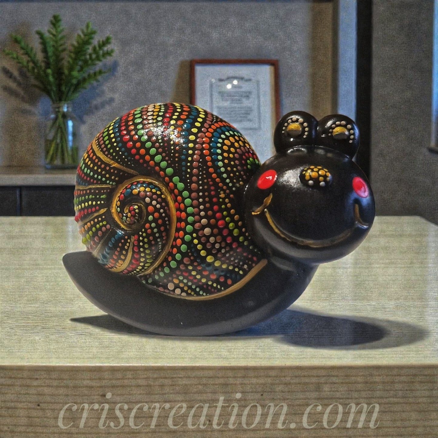 Csiga - kb. 9x6,5x5 cm