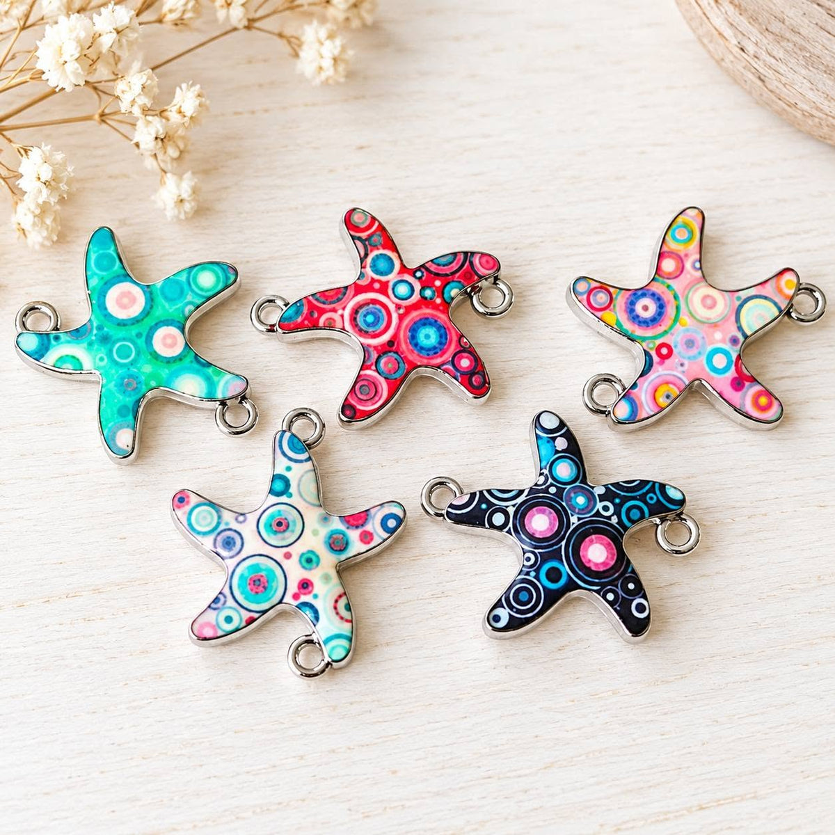 1. Tengeri csillag távtartó/dísz - 2,2x2 cm - 5 db-os