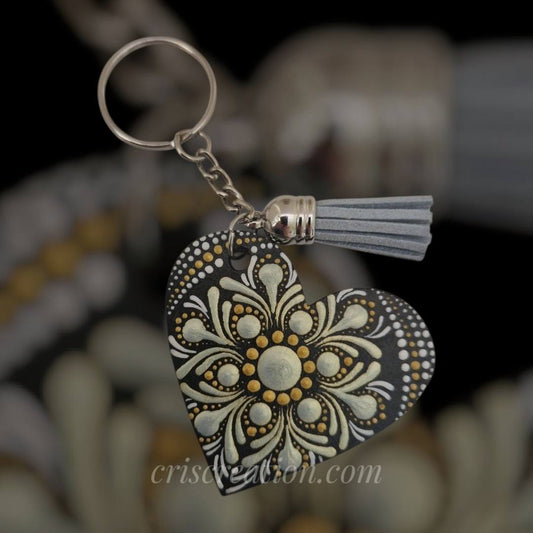 Kulcstartó "szív" - 5,5x5 cm