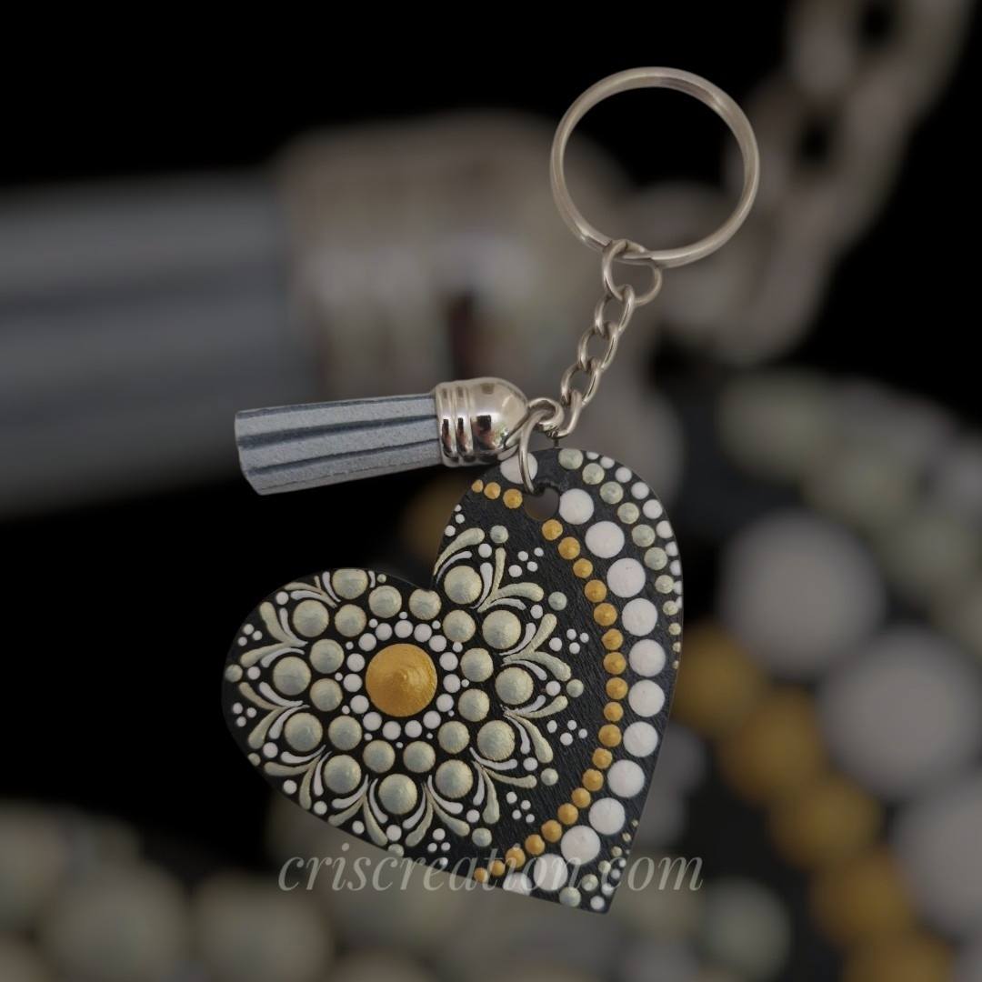 Kulcstartó "szív" - 5,5x5 cm