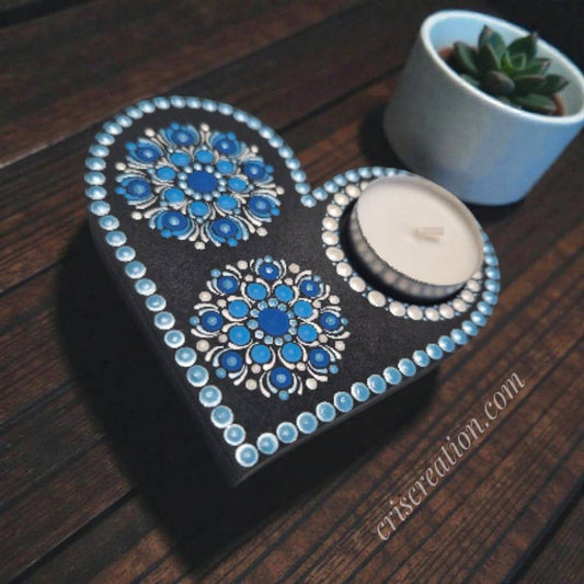 Mécsestartó szív - 12x11 cm