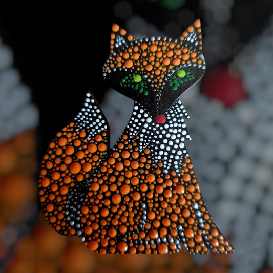 Hűtőmágnes "róka"- 7x6 cm