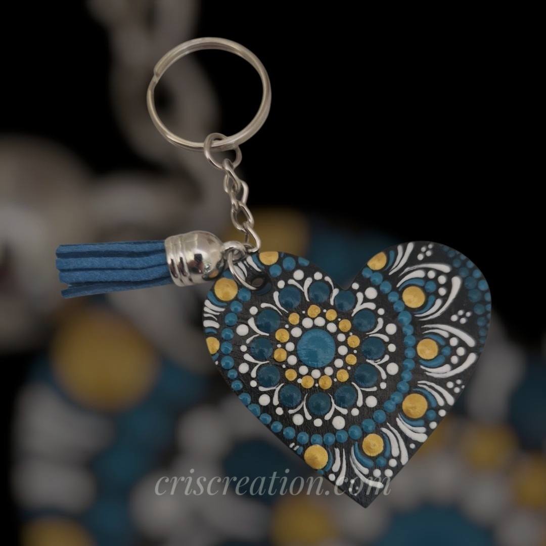 Kulcstartó "szív" - 5,5x5 cm