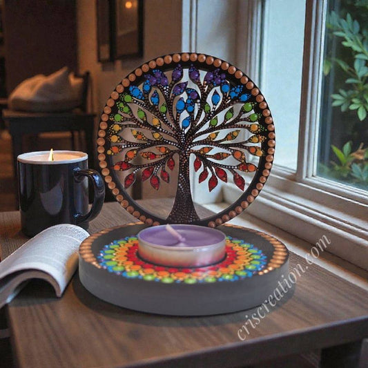 Mécsestartó életfával   - 10 cm