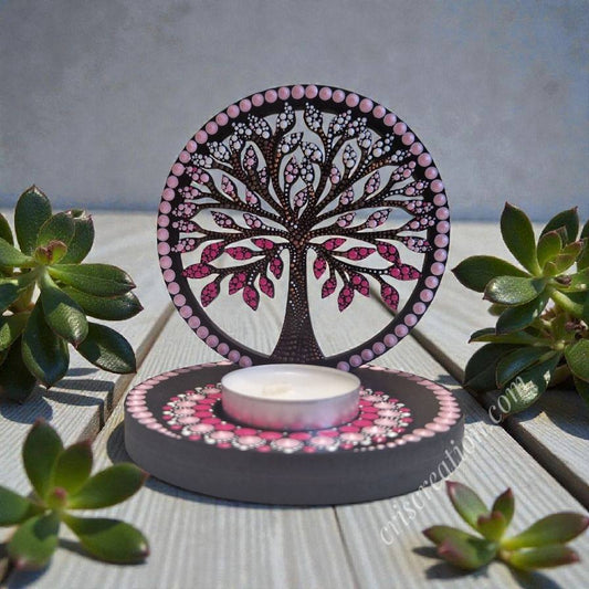 Mécsestartó életfával   - 10 cm