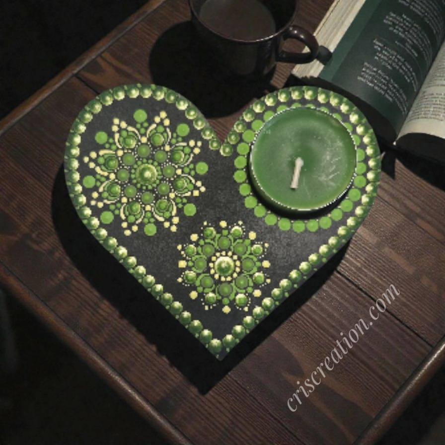 Mécsestartó szív - 12x11 cm