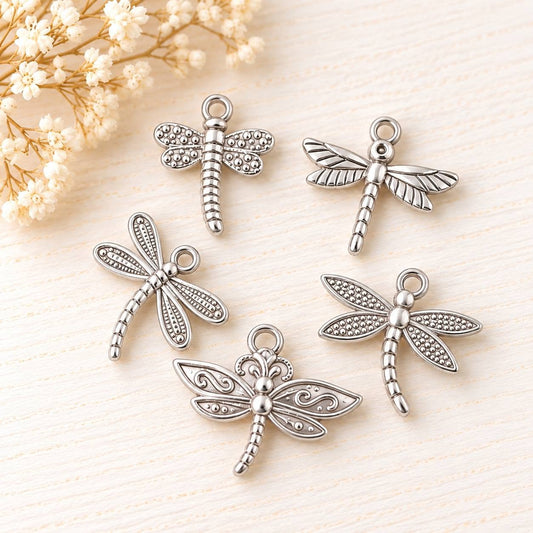 28. Szitakötő charm - 1-1,7-1-5 cm - 5 db