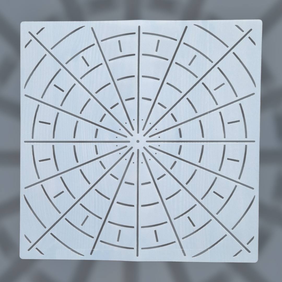 Mandala rajzoló sablon  30x30 cm