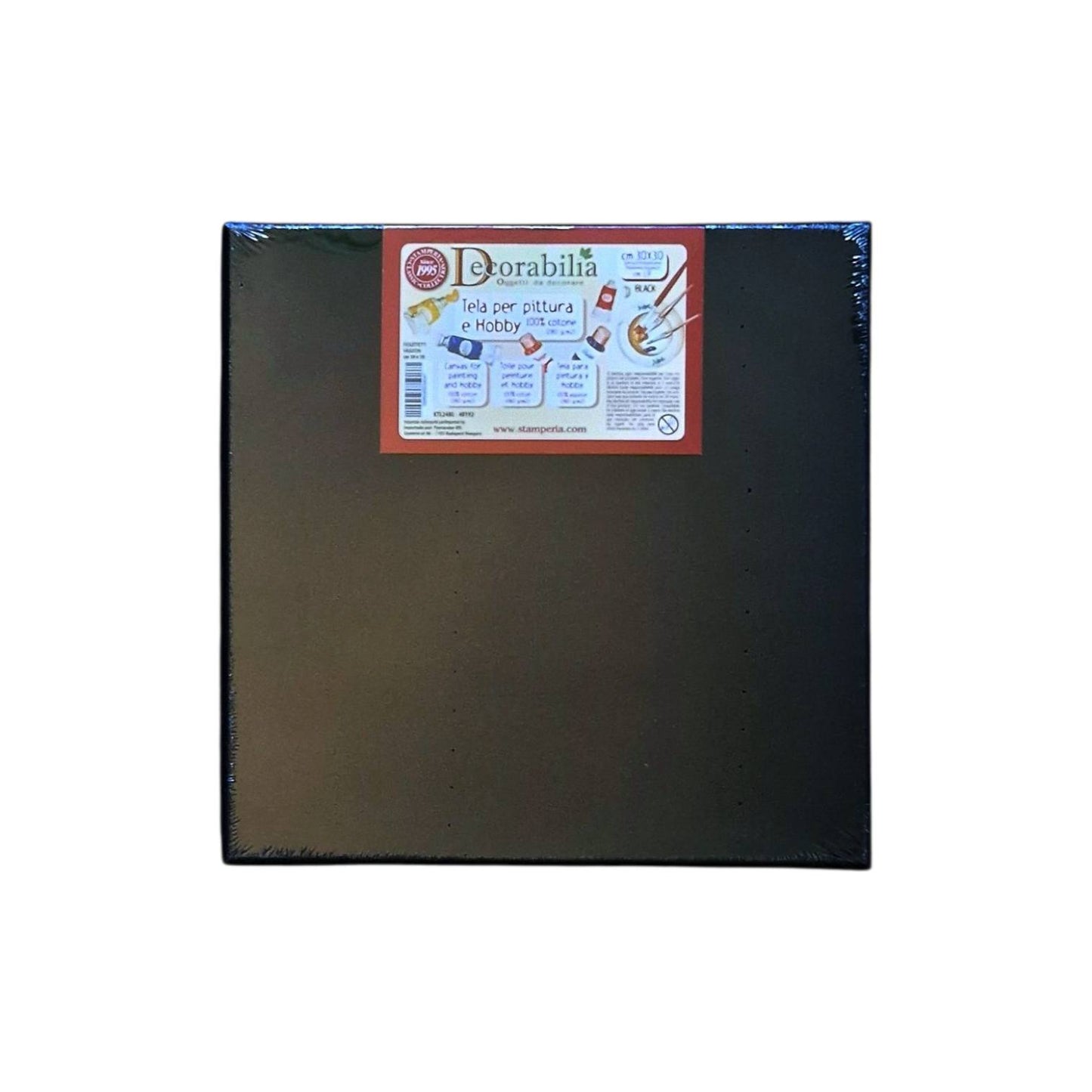 Feszített vászon 30x30 cm - fekete