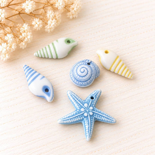 32. Tengerpart stílusú charm - 5 db 1-2 cm