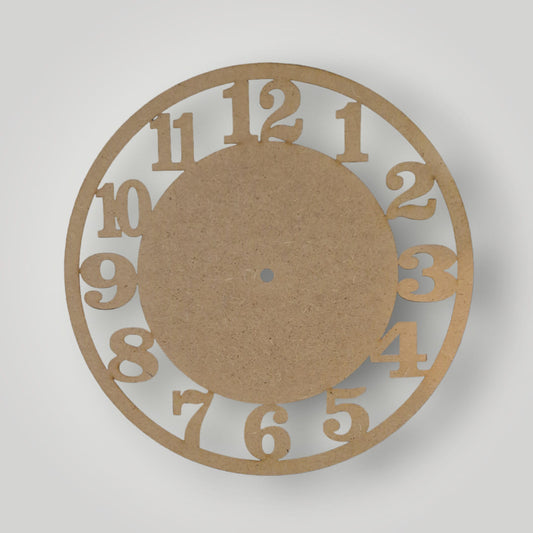 Óralap számokkal  - lézervágott MDF 3 mm  - 25 cm