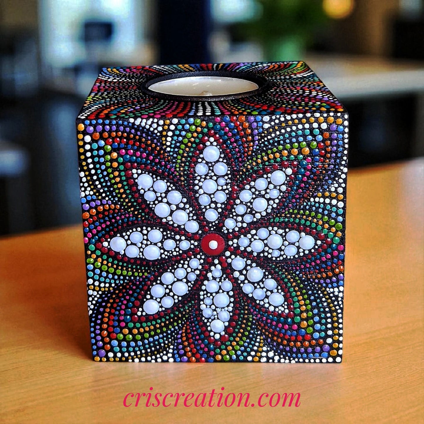 Mécsestartó (kocka) - 8x8x8 cm