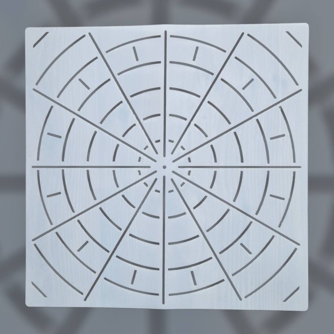 Mandala rajzoló sablon  30x30 cm