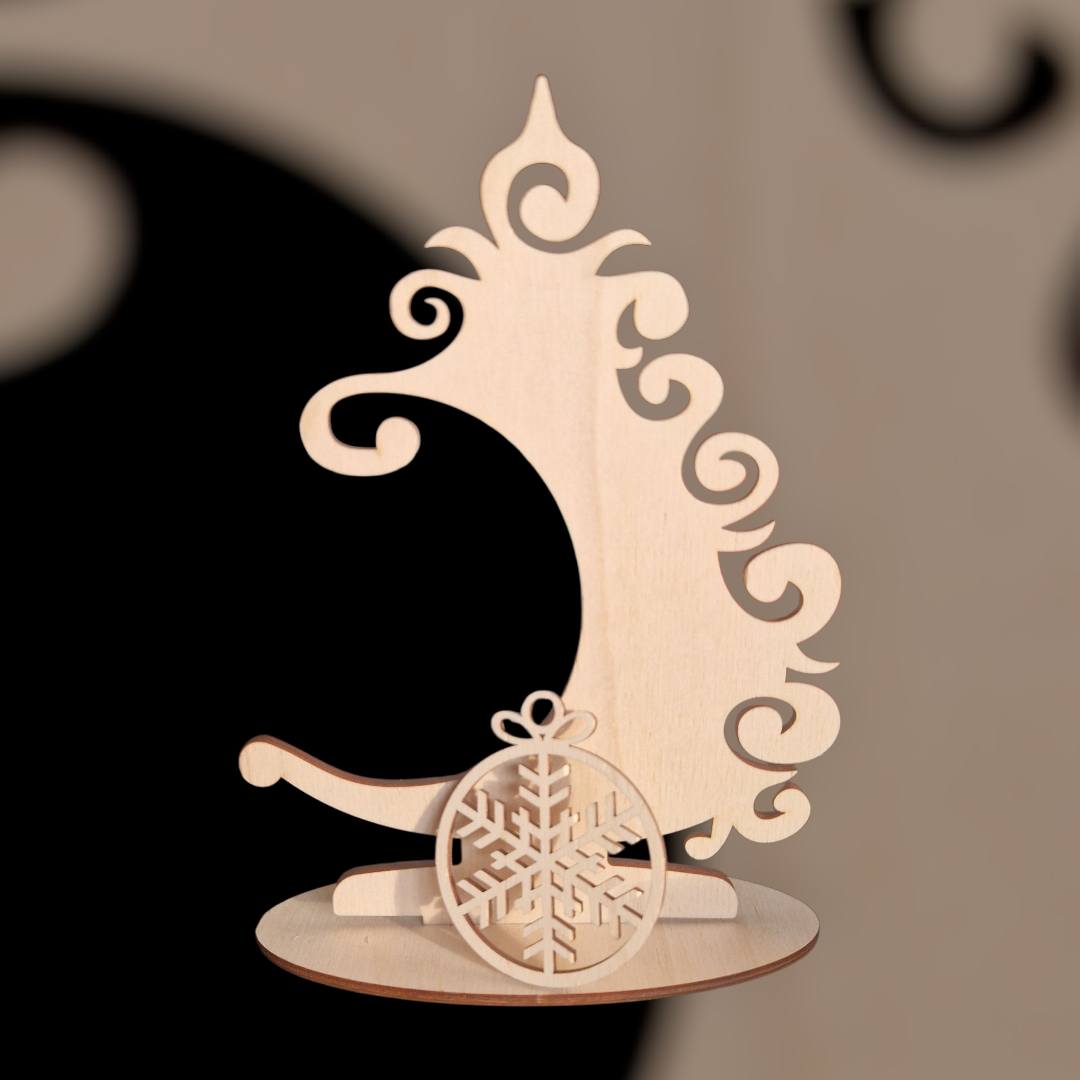 Karácsonyfa dísszel - 20x15 cm