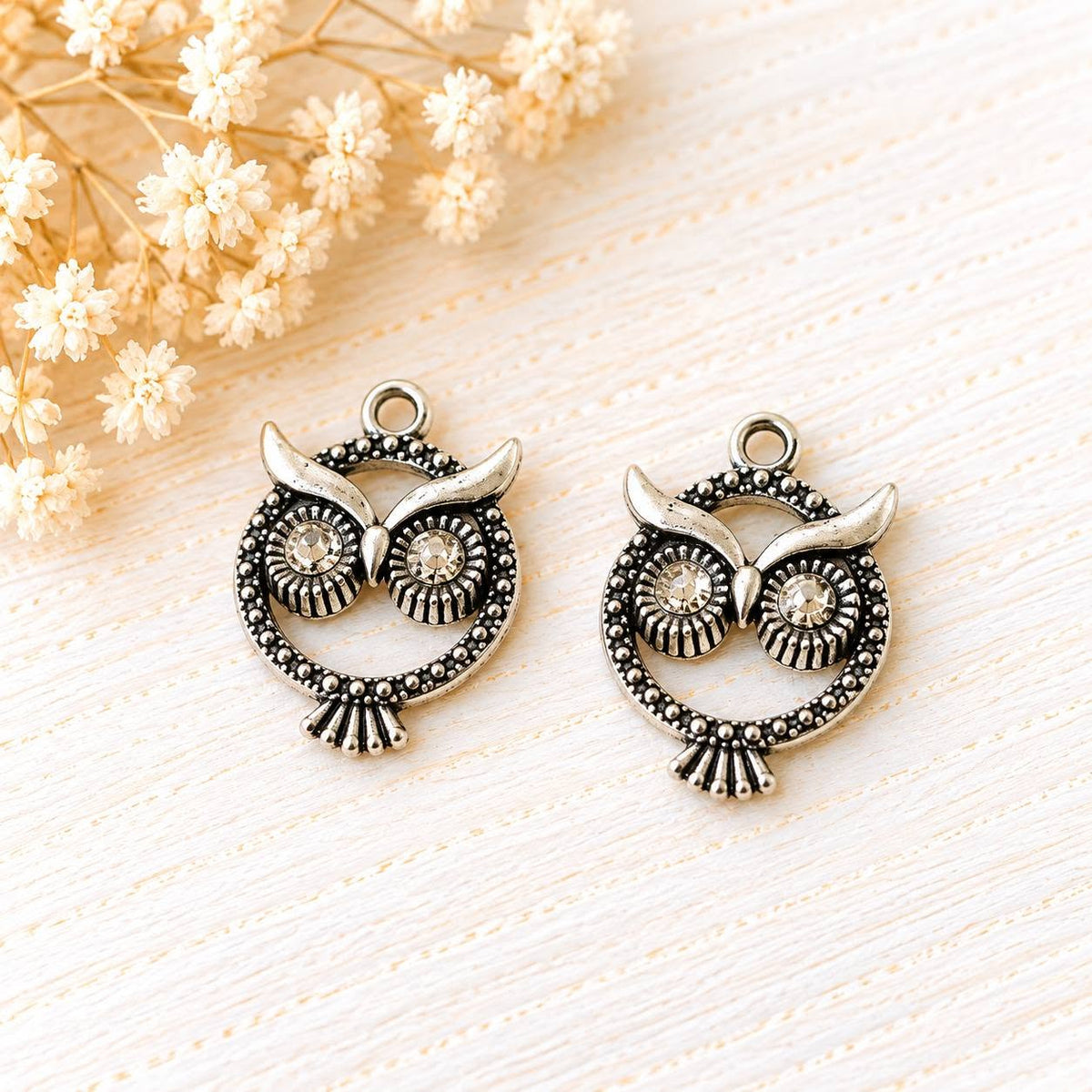 40. Bagoly charm 2x1,5 cm 2 db