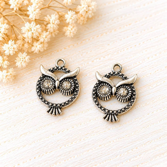 40. Bagoly charm 2x1,5 cm 2 db