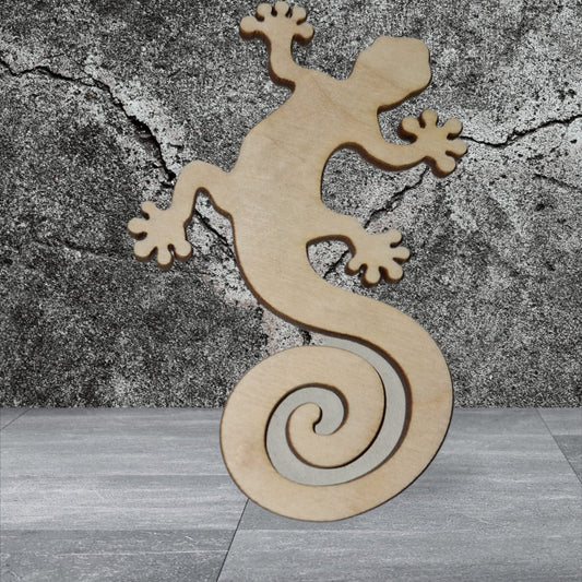 Hűtőmágneshez alap - Gekkó (3mm), 9x5 cm -  mágnessel