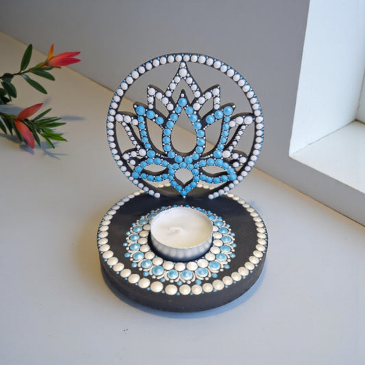 Mécsestartó lótuszvirággal 11 cm