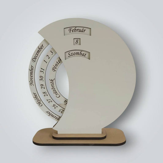 Öröknaptár fehér - 25 cm