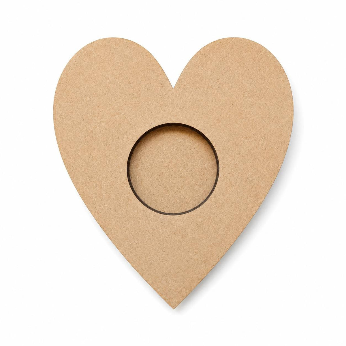 009. Mécsestartó Szív  - lézervágott MDF  - 12x10x1,2 cm
