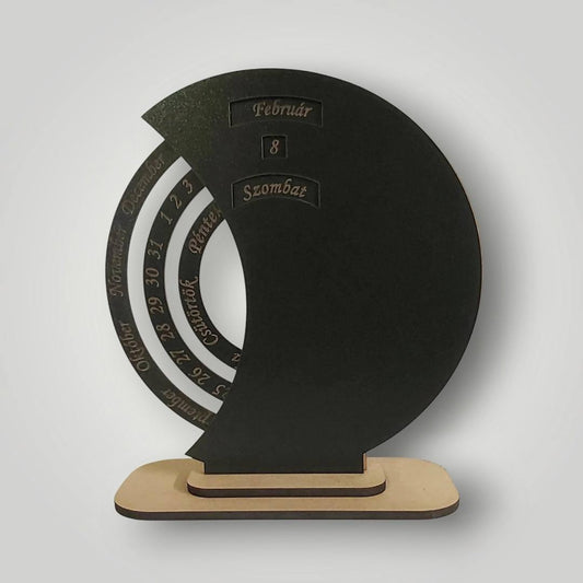 Öröknaptár fekete- 25 cm