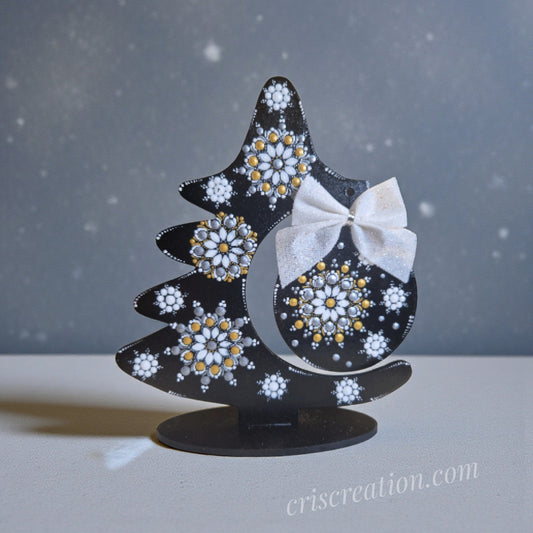 Karácsonyfa dísszel - 20,5x17,5 cm